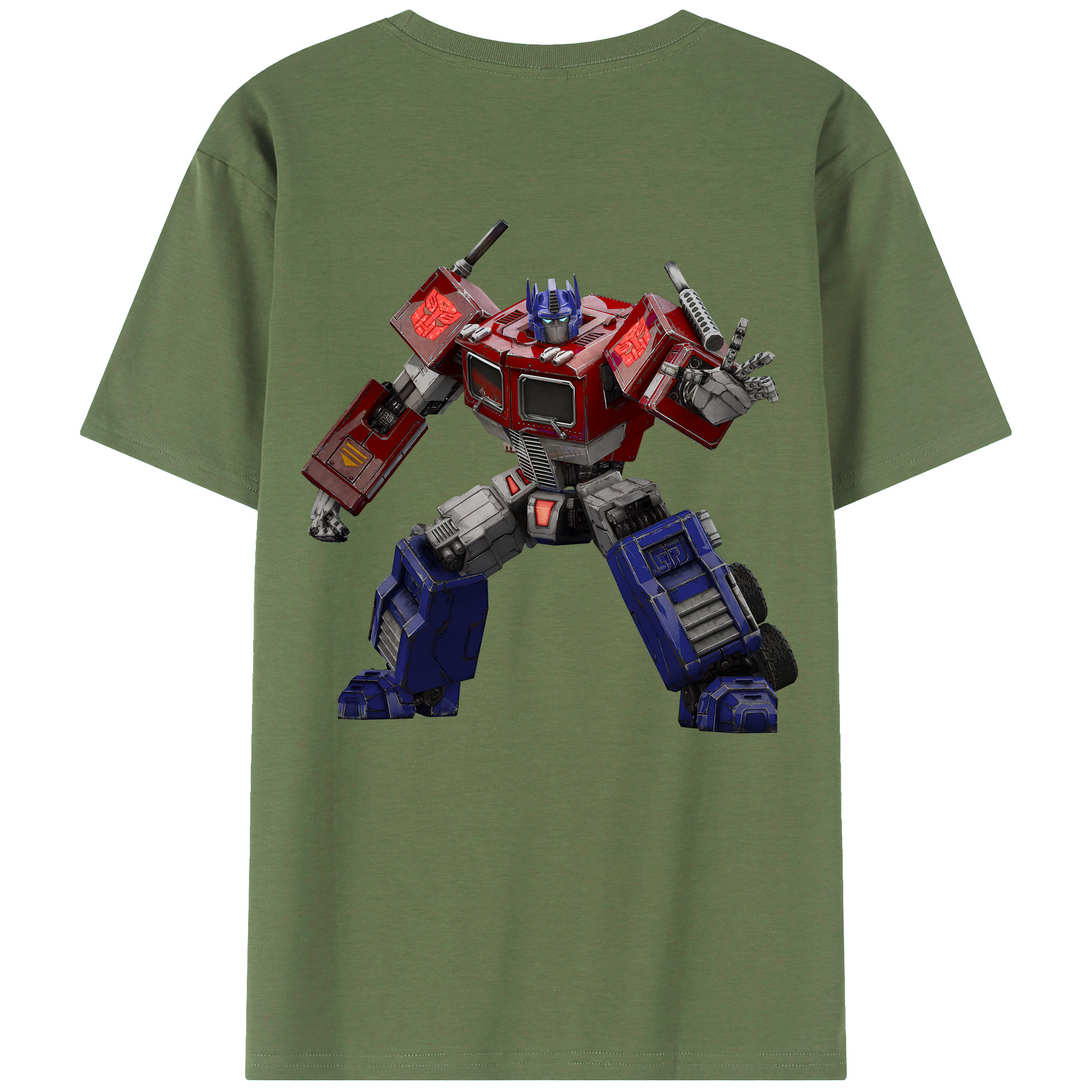 （画像用） Transformers トランスフォーマー 綿100％ メンズ半袖Tシャツ（バックプリント） 通気性
